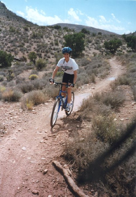 Lisa enjoying the downhill