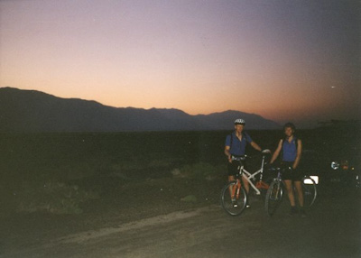 Bob and and Mary Riddel getting an early morning start on their lowest to highest trip