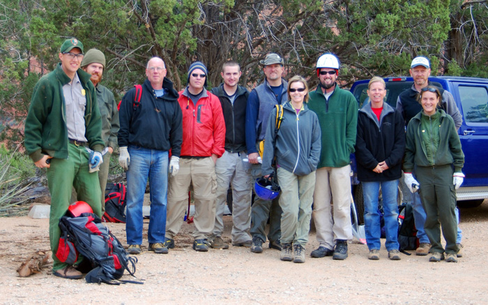 2007 American Canyoneering Association Zion Rendezvous service project team.