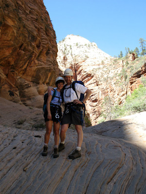 Bob and Lisa Potts in Behunin Canyon