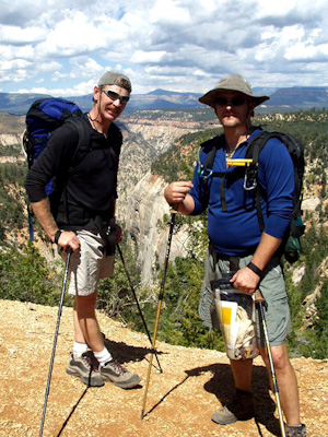 Bob Potts and Mike Brunson getting ready to drop into Mystery Canyon in Zion National Park