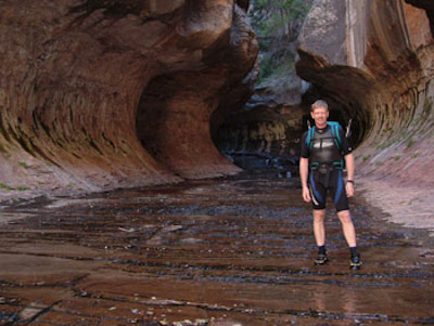 Bob Potts in 'The Subway' in Zion National Park