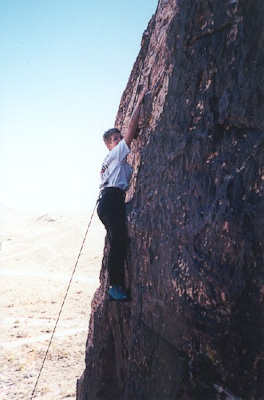 Carolyn Potts climbing