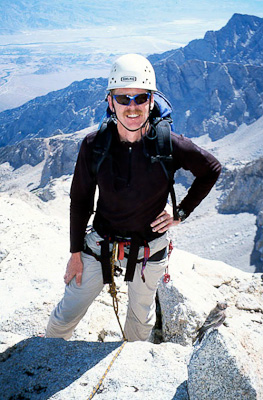 Bob at the end of the climb.  Photo by Simon Peck.