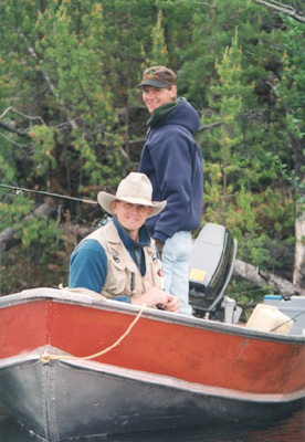 Dave and Jim Potts enjoying some Canadian fishing