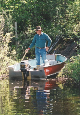 Herb Potts enjoying some Canadian fishing