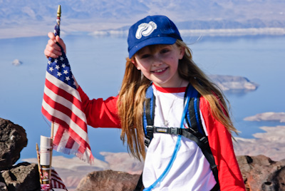 Hannah on the summit of Fortification Hill