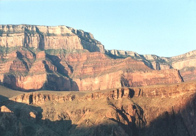 The South Rim of the Grand Cayon from Phantom Ranch