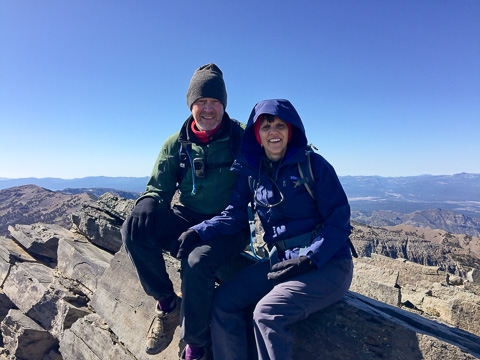 Bob and Lisa on the summit of Mount Rose