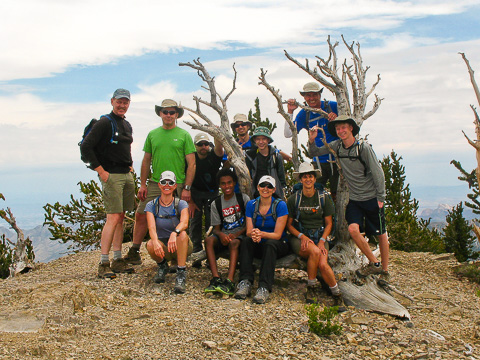 Potts Outing Hikers on the summit of Mummy Mountain.