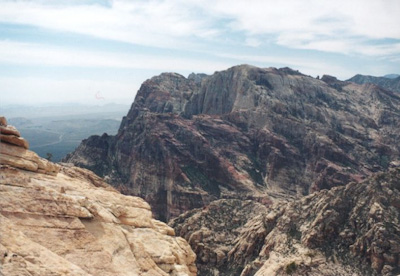 Rainbow Mountain from Bridge Mountain in Red Rock Canyon National Conservation Area