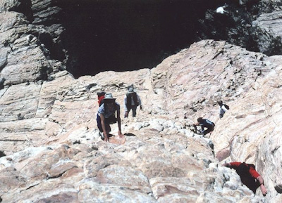 Climbing Bridge Mountain in Red Rock Canyon National Conservation Area