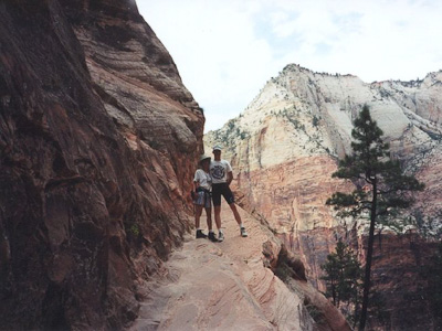 Bob and Lisa on Angels Landing in Zion National Park