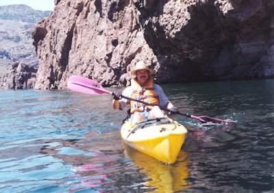 Mark Warnick kayaking the Colorado River in Black Canyon