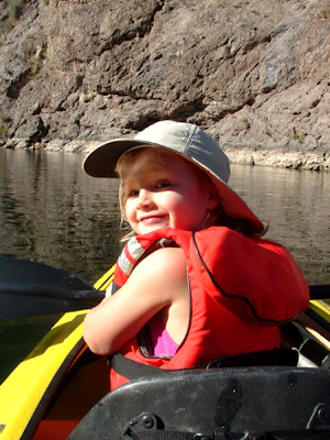 Hannah Potts on her second kayak trip