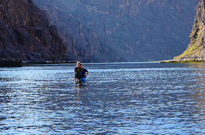 Hannah and Caleb enjoying a beautiful day in the Colorado River