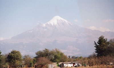 Pico de Orizaba from the village of Tlachichuca