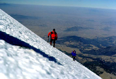 Chuck Bickes and Bob Leveille near the summit