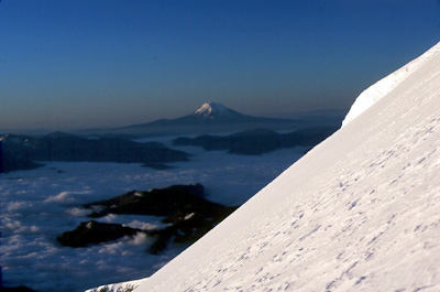 Mount Adams as seen from the slopes Mount Rainier