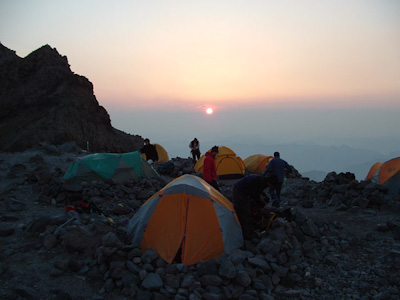 Camp Schurman at Sunrise