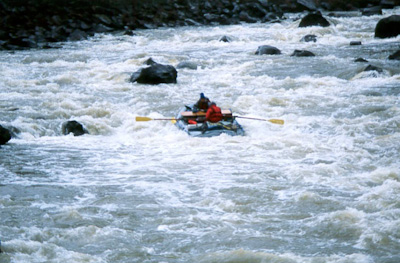 Halfmile rapid, a class 5 rapid on the Owyhee River