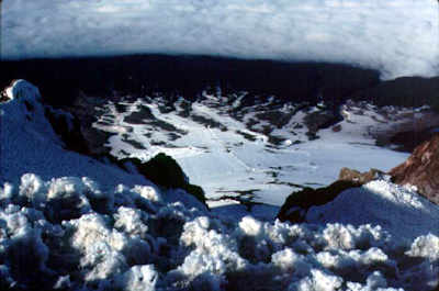 Timberline Ski area as viewed through the Pearly