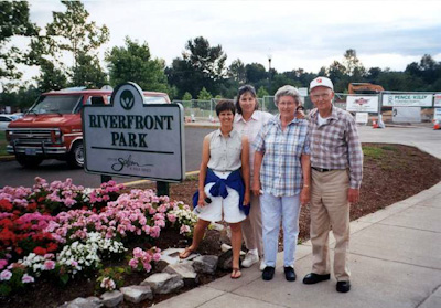 Visiting Uncle John, Aunt Faye, and cousin Carolyn in