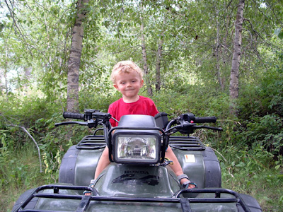 Really liking Grandpa's 4-wheeler.