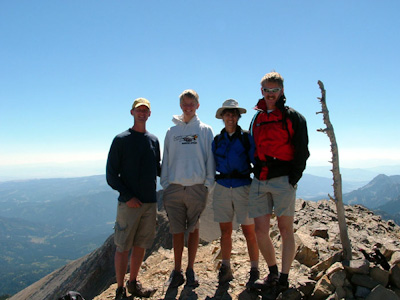 On top of Sacagawea Peak (9,665 feet).