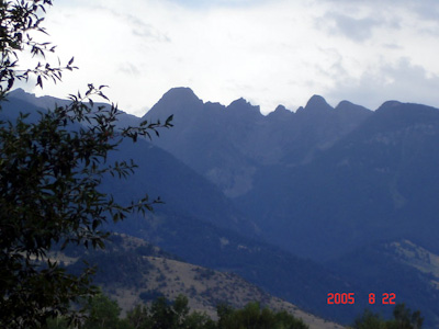 Black Mountain (the highest peak) as seen from the Paradise Valley just south of Livingston, Montana.