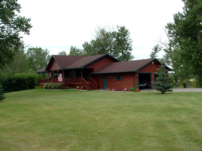 Dad and Mom Potts' lovely home.