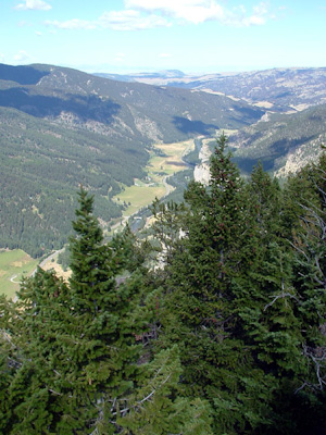 View to the north from Castle Rock.