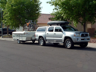 Our camping rig ready to head out for a three week trip to Montana and Utah.