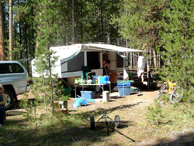 Our wonderful little tent camper.