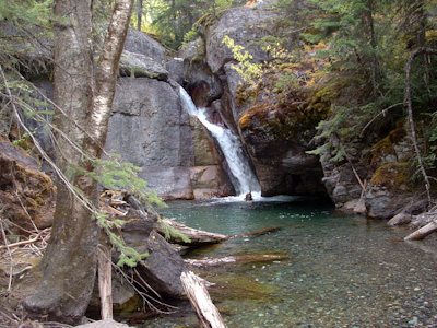 Waterfalls on Bond Creek on our hike to Bond and Trinkus lakes.