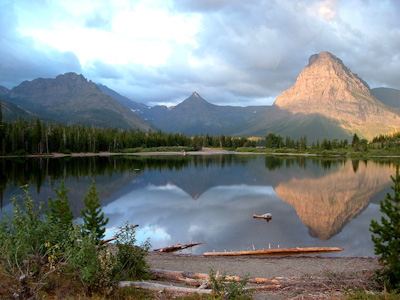 Two Medicine Lake in Glacier National Park.