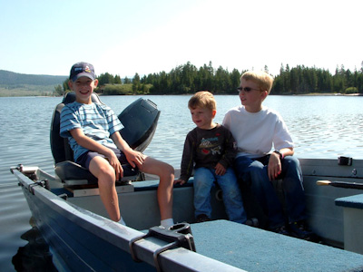 Caleb and his cousins.