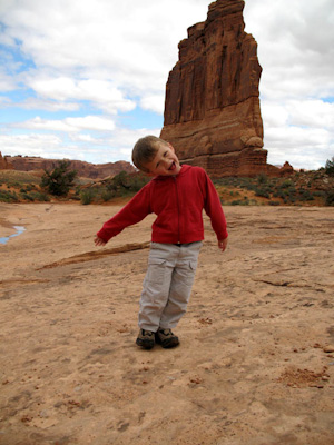 Caleb thoroughly enjoying 'Big Red Rocks'