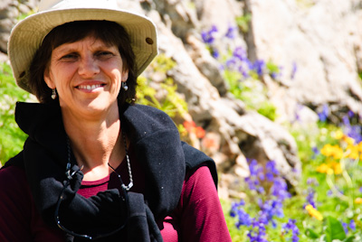 Lisa in the Bridger Mountains of Montana.