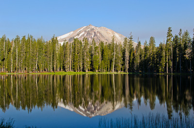 Two views of Lassen Peak.