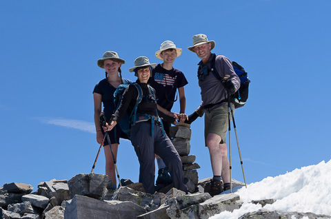 Potts Family on Wheeler Peak Nevada (13,065 feet)